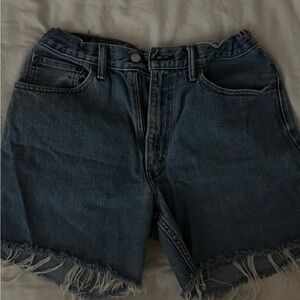Levi’s Denim Frayed Hem Shorts